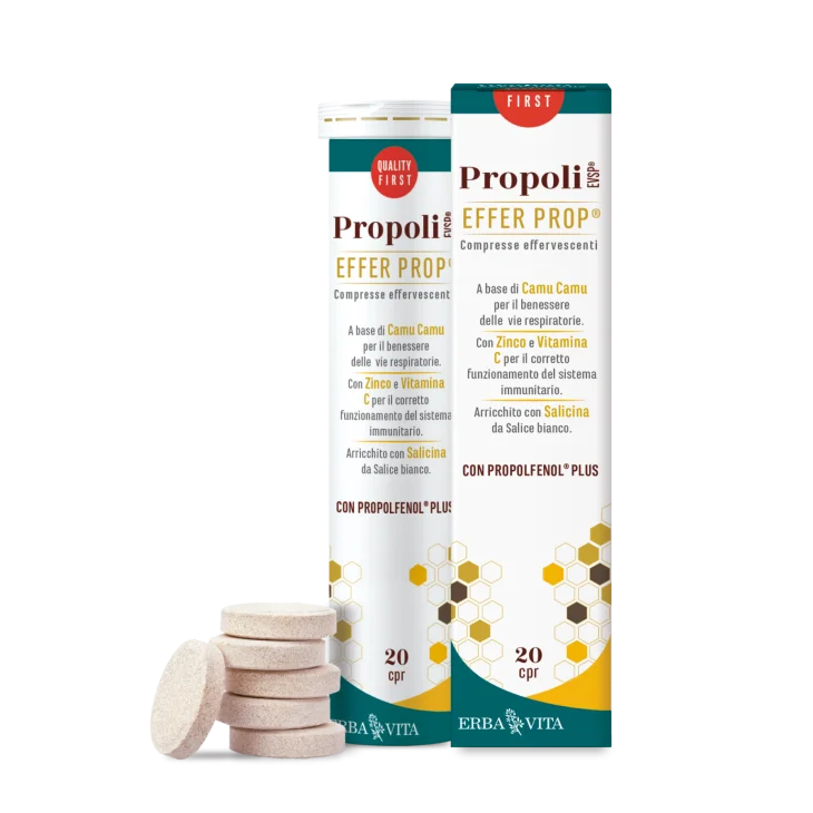 Erba Vita Propoli EVSP Integratore per le Difese Immunitarie 20 compresse effervescenti