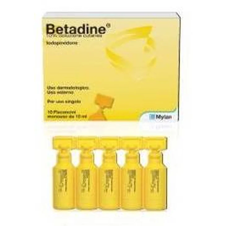 Betadine 10% Soluzione Cutanea 10 Flaconcini Monouso 5 Ml