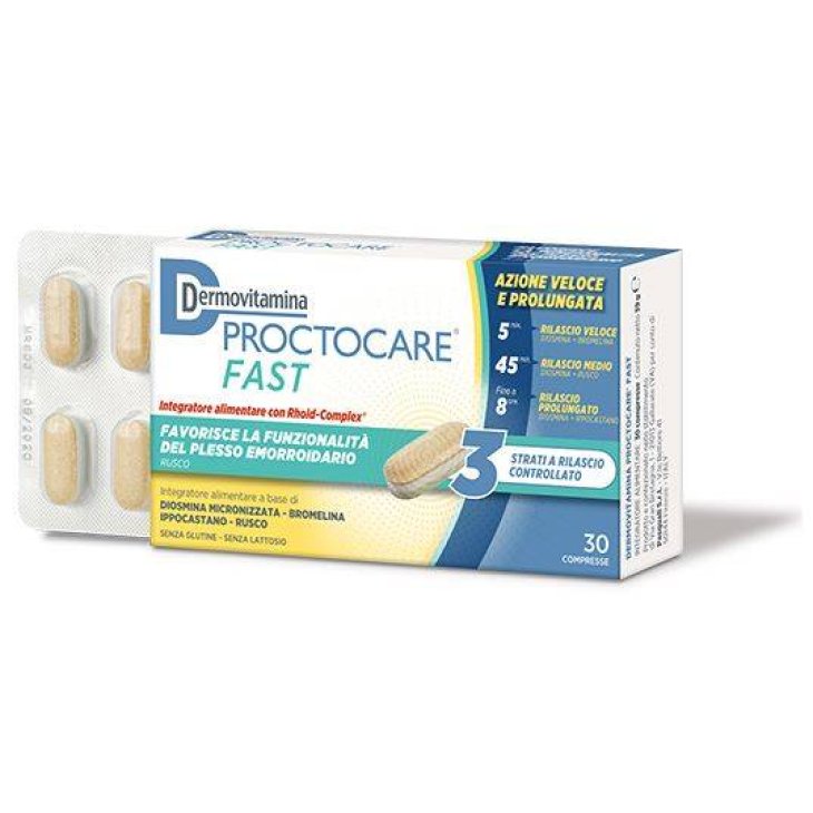 Dermovitamina Proctocare Fast Integratore per Emorroidi 30 compresse