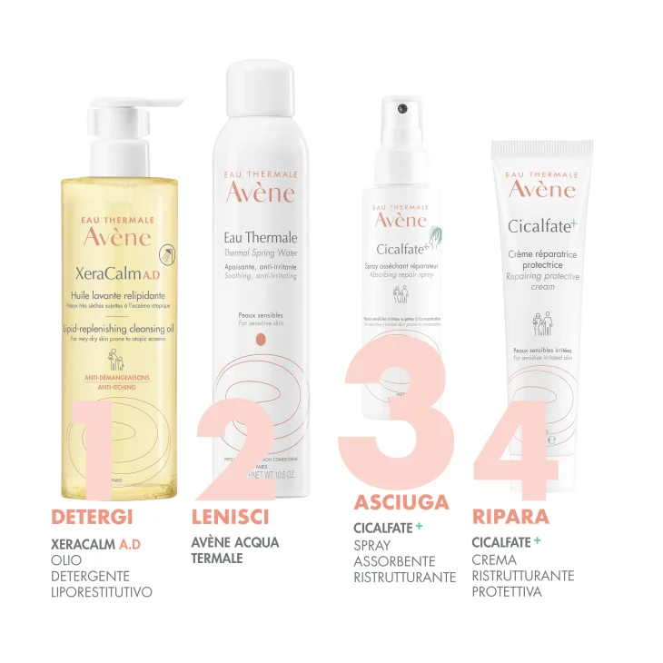 Av&egrave;ne Eau Thermale Cicalfate+ Spray Adsorbente Ristrutturante, ripara zone umide soggette a macerazione, con Rame e Zinco, Pelle fragilizzata, 100ml