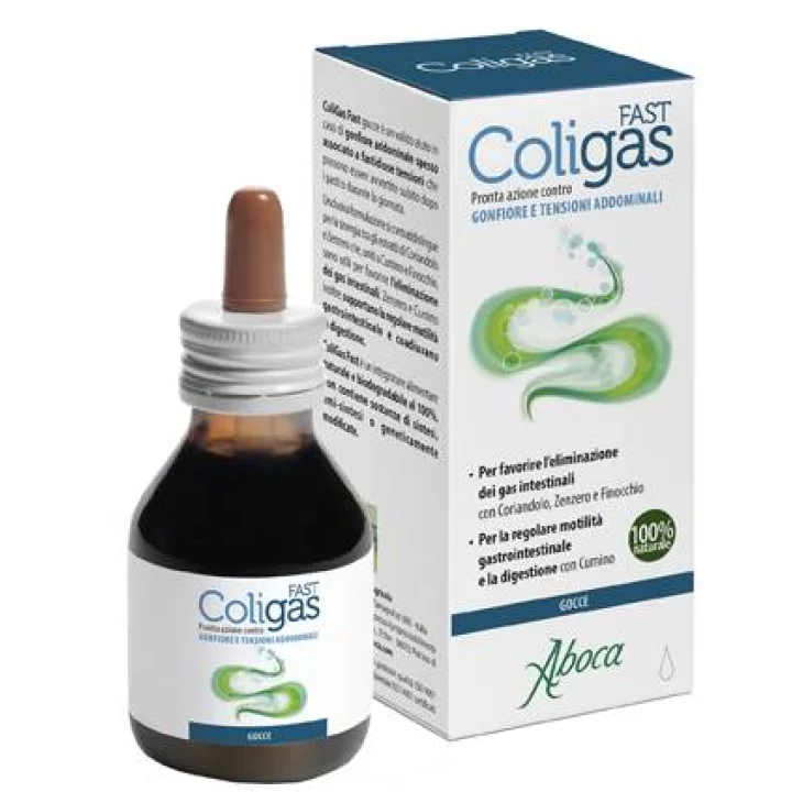 Aboca Coligas Fast Gocce Integratore per il Gonfiore Addominale 75 ml