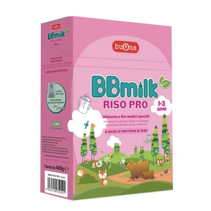BBMilk Riso Pro 1-3 Alimento Speciale in Polvere a Base di Proteine di Riso 400 gr