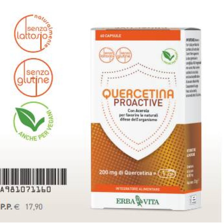 Erba Vita Quercetina Proactive Integratore di Quercietina 60 capsule