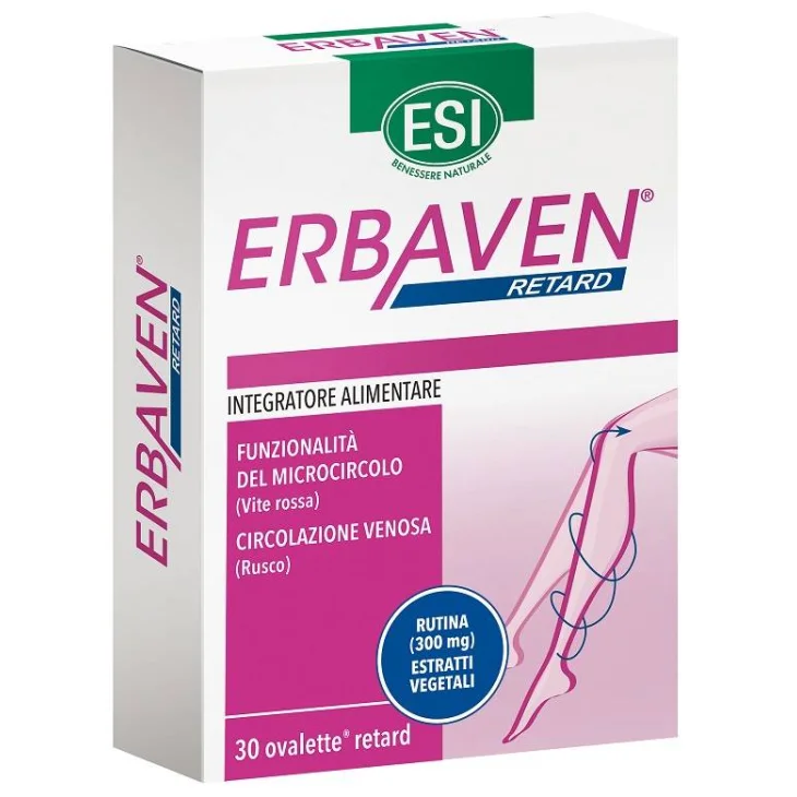 ESI Erbaven Retard Integratore per il Microcircolo 30 Ovalette