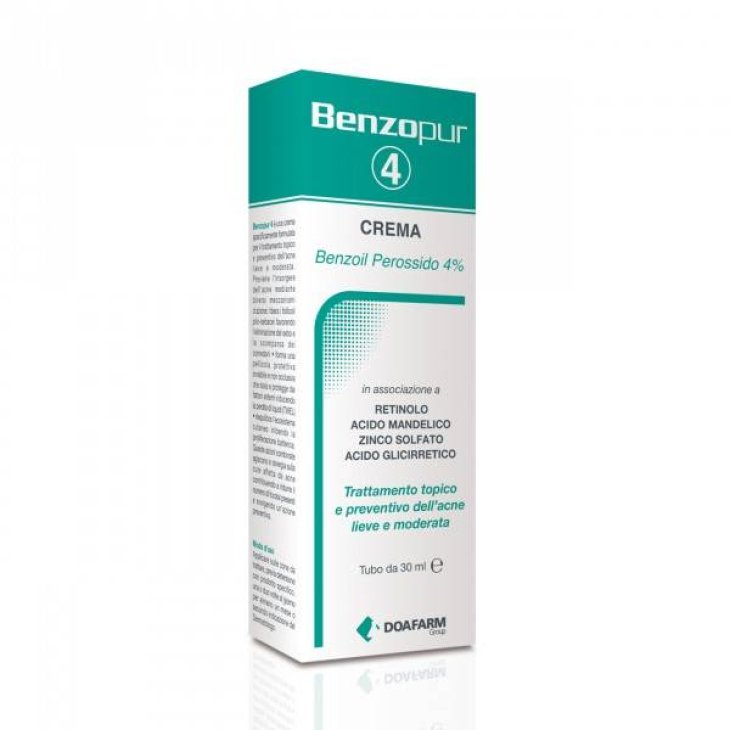 Benzopur 4 Crema Viso Trattamento Acne 30 ml