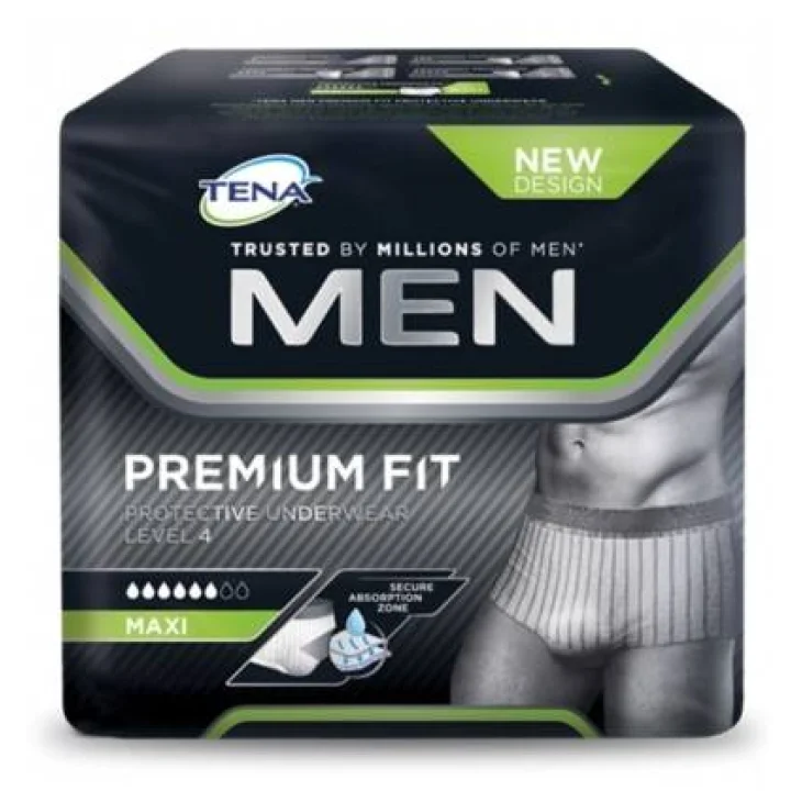 Tena Men Premium Fit Boxer assorbente uomo Livello 4 Taglia M 10 pezzi