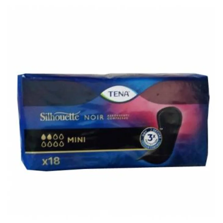 Tena Silhouette Noir Mini Assorbente Nero per incontinenza leggera 18 pezzi