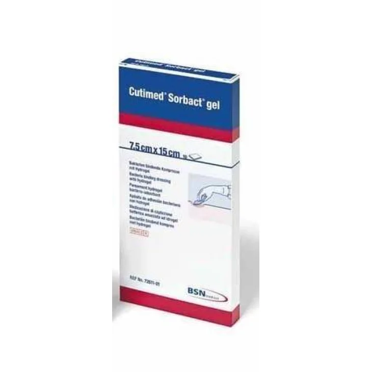 BSN Medical Cutimed Sorbact Gel Medicazione a Captazione Batterica 7.5x15 cm 10 pezzi