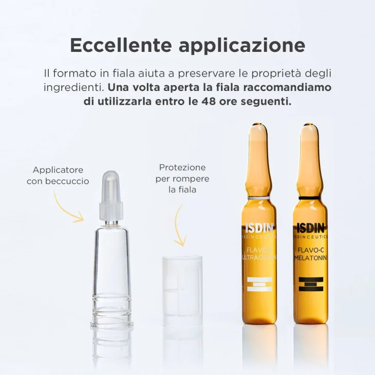 Isdin Isdinceutics Flavo C Melatonin & Ultraglican Siero 20 fiale Antiage