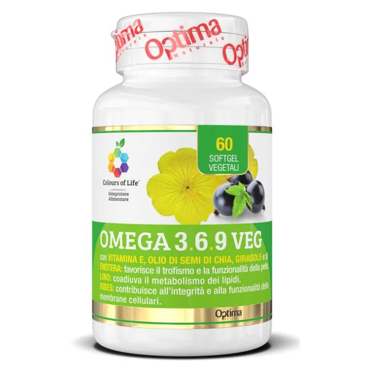 Colours of Life Omega 3 6 9 Integratore Alimentare Vegetale 60 Soft Gel