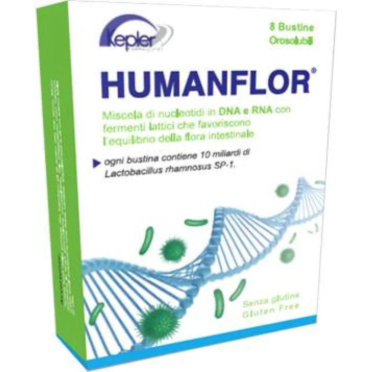 Humanflor Integratore di Fermenti Lattici 8 bustine orosolubili