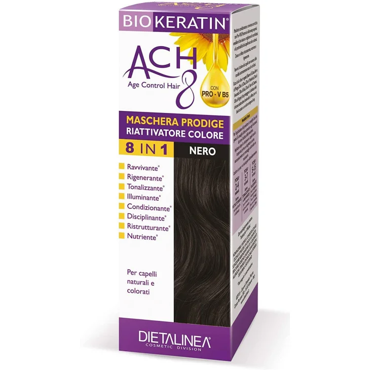 Biokeratin ACH8 Maschera Prodige Riattivatore di Colore Nero 150 ml