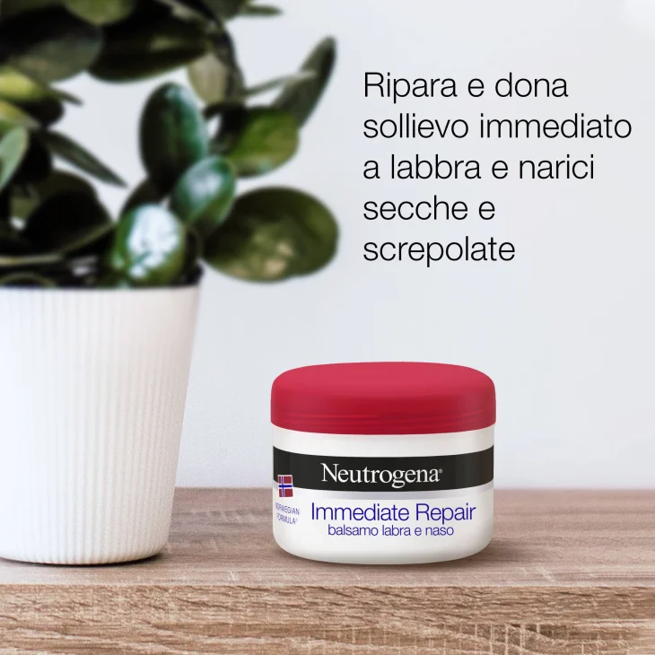 Neutrogena, Balsamo Labbra e Naso Riparazione Immediata Formula Norvegese 15 ml