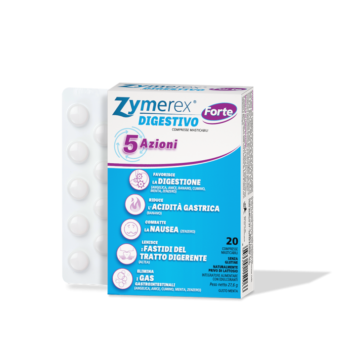 Zymerex Digestivo Forte 5 Azioni Integratore per la Digestione 20 compresse