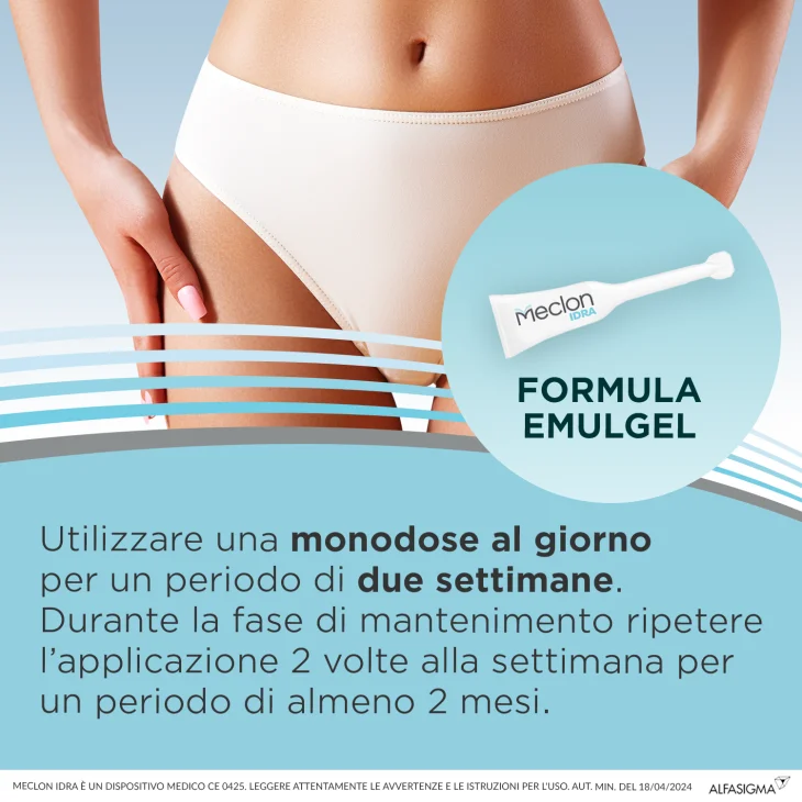 Meclon Idra Emulgel Idratante vaginale 7 flaconi monodose