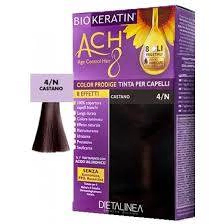 Biokeratin ACH8 Tinta Vegetale per Capelli Colore 4/N Castano
