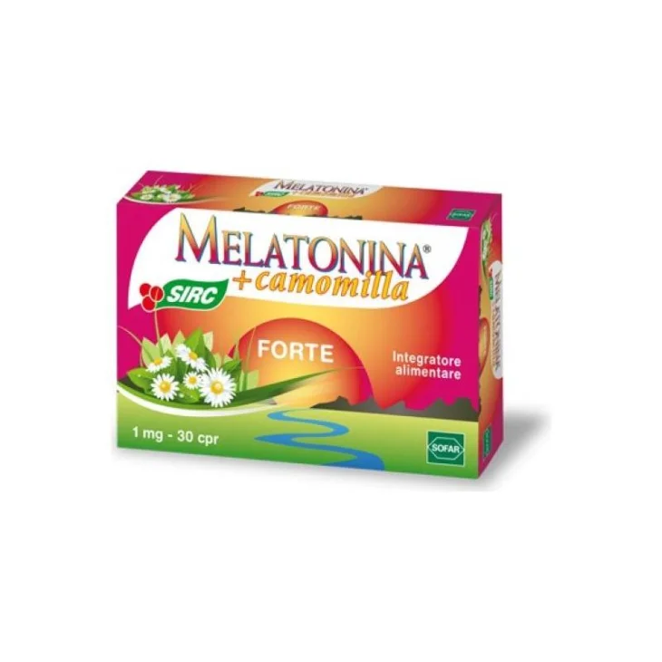 Sofar Melatonina Forte + Camomilla Integratore per il sonno 30 compresse