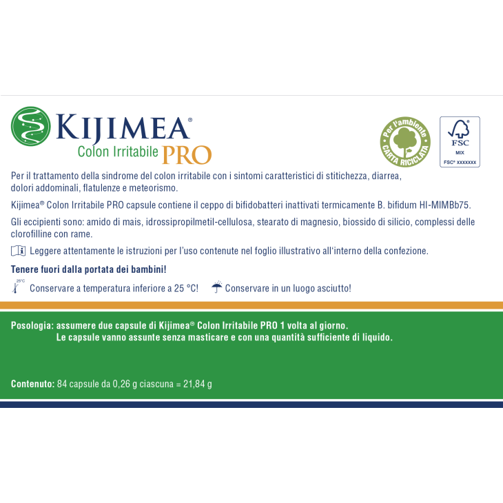 Kijimea Pro Integratore per Colon Irritabile 84 capsule