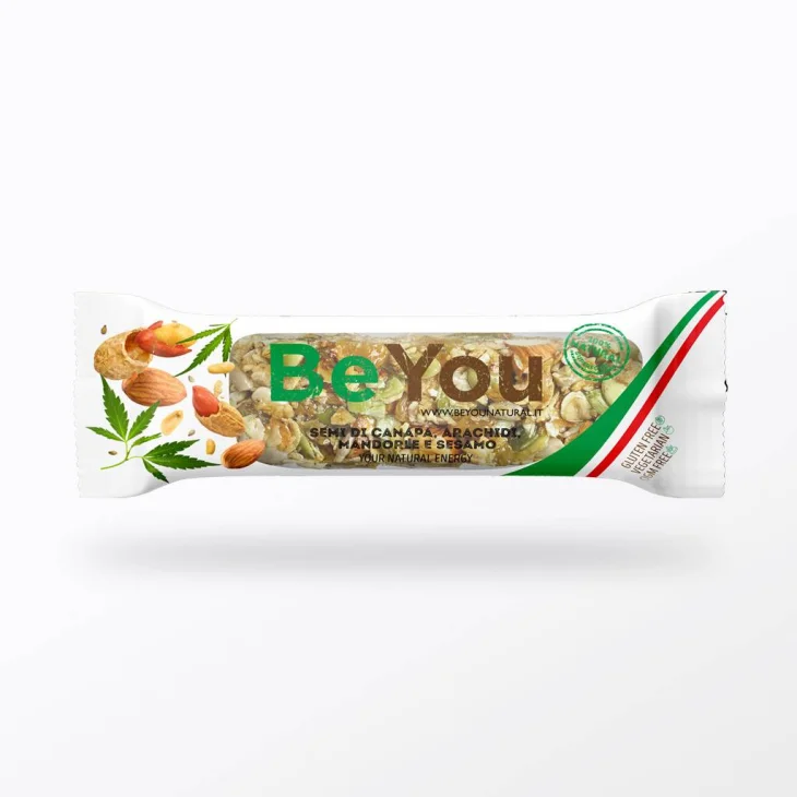 BeYou Natural Barretta Gusto Canapa e Frutta Secca 35 g