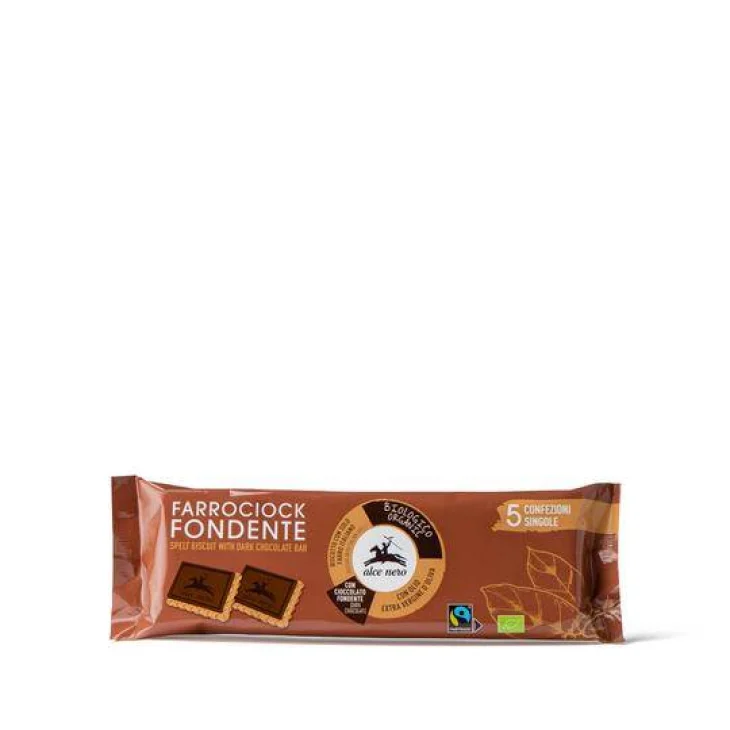 Alce Nero Farrociok Biscotti con cioccolato fondente biologico 140 g