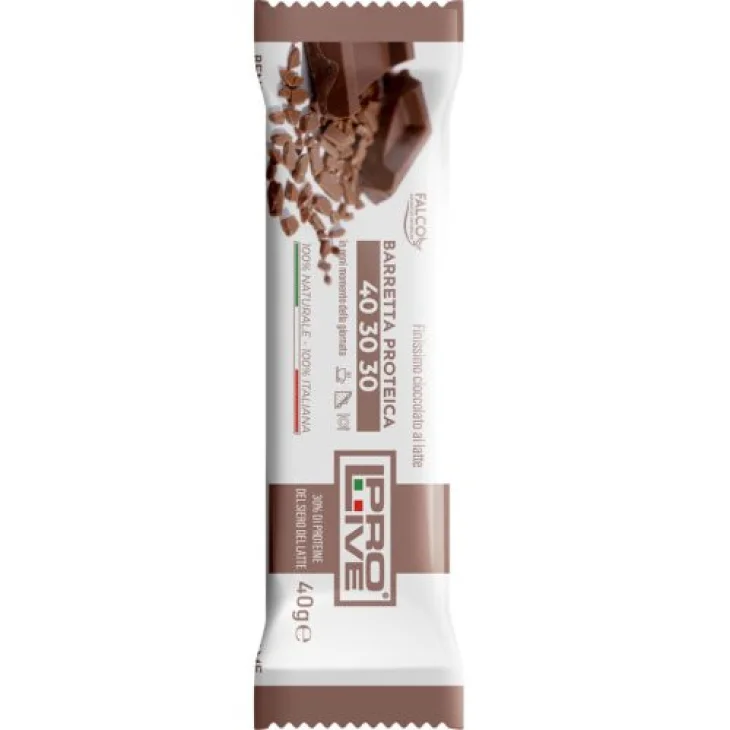 Prolive 40 30 30 Barretta Proteica Cioccolato Al Latte 40 G Prolive 40 30 30 Barretta Proteica Cioccolato Al Latte 40 G