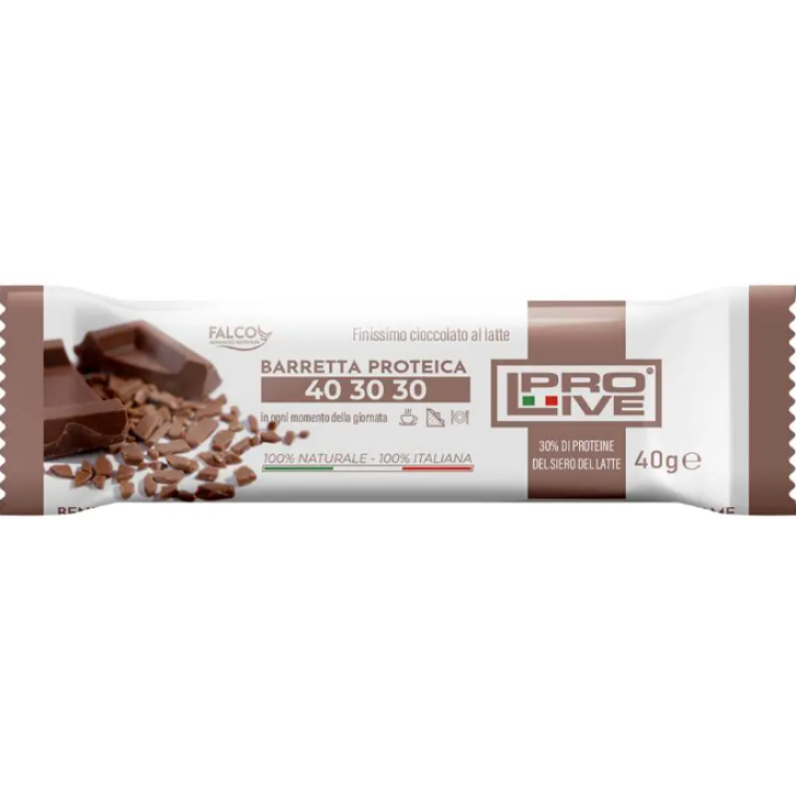 ProLive 40 30 30 Barretta proteica gusto cioccolato al latte 40 g