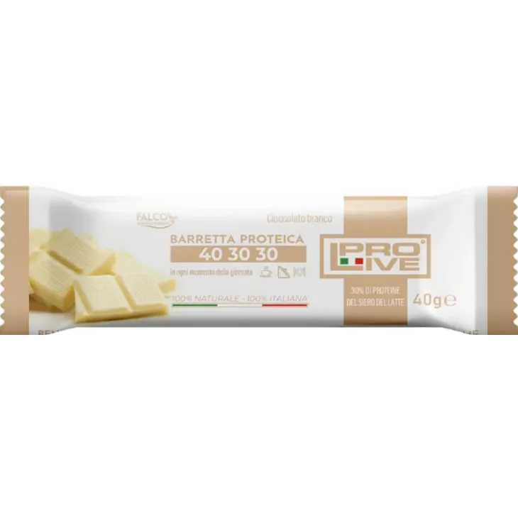 ProLive 40 30 30 Barretta proteica gusto cioccolato bianco 40 g
