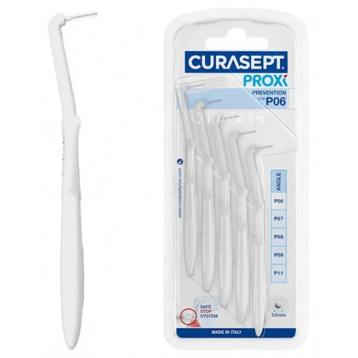 Curasept Proxy Angle P06 Scovolino Interdentale Bianco 5 Pezzi