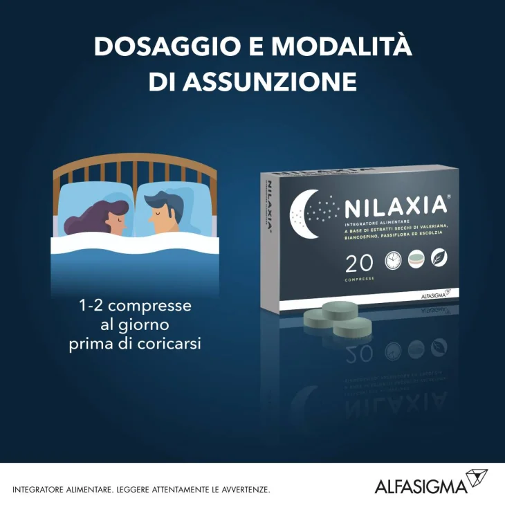 Nilaxia Integratore per Favorire il Sonno 20 compresse