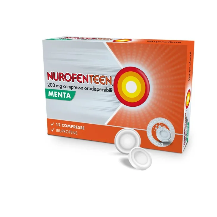 Nurofen Nurofenteen 200 mg  Gusto Menta 12 Compresse