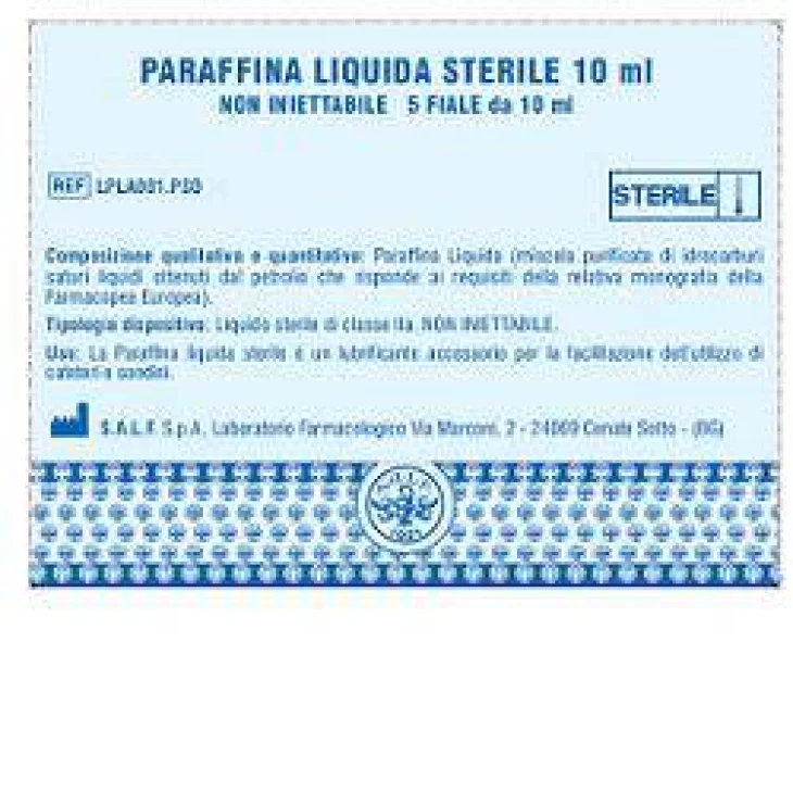 Paraffina Liquida Sterile Lubrificante 5 Fiale 10 Ml