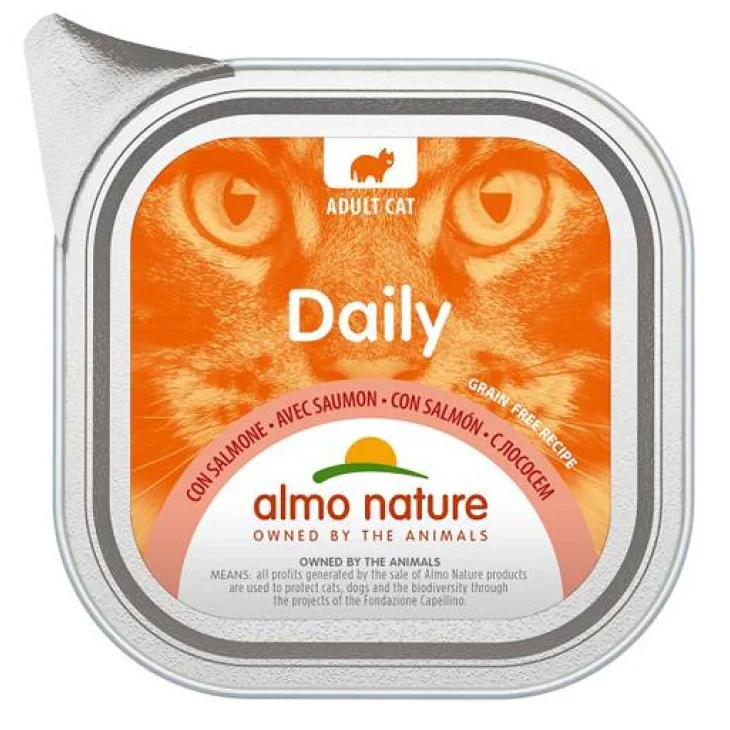 Daily Menu Cats Alimento umido con salmone per gatti adulti 100 g