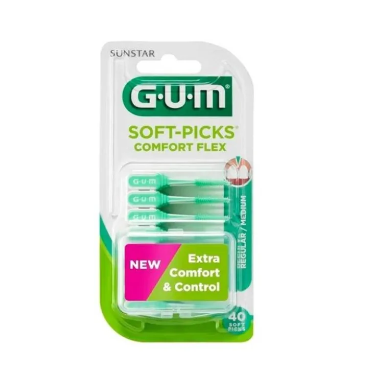 Gum Soft Pick Comfort Flex Scovolino Interdentale 40 Pezzi
