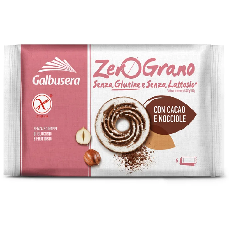 Galbusera ZeroGrano Biscotti Cacao e Nocciola senza Glutine 220 g