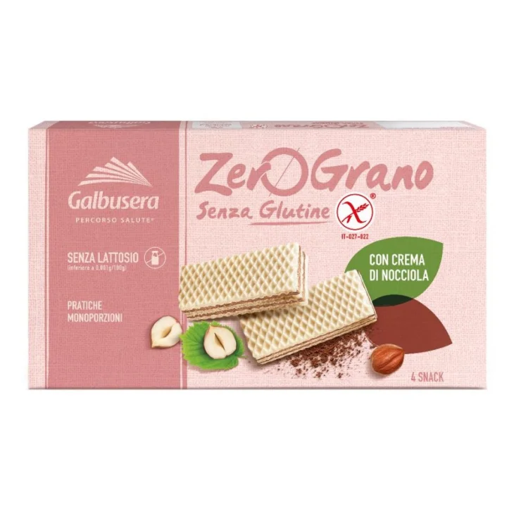 Galbusera Zerograno Wafer Con Crema Di Nocciola Senza Glutine 180 G