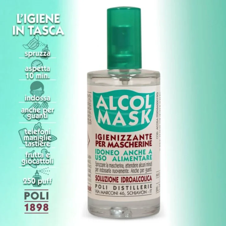 Poli Alcol Mask Spray Igienizzante per Mascherine 50 ml