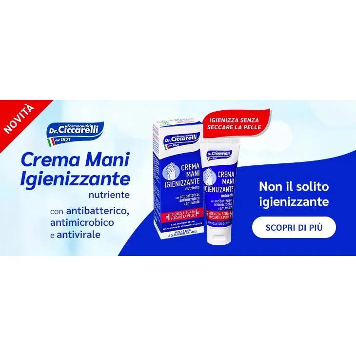 Dr Ciccarelli Crema Mani Igienizzante con Antibatterico Antivirale 75 ml
