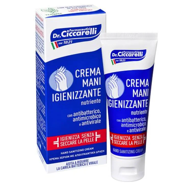 Dr Ciccarelli Crema Mani Igienizzante con Antibatterico Antivirale 75 ml