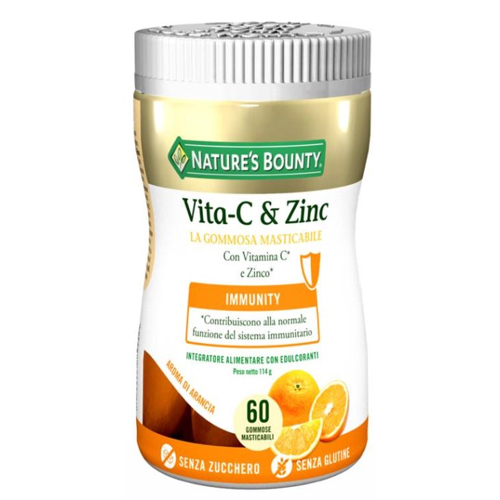 Nature's Bounty Vita C& Zinco Integratore di Vitamina C e Zinco 60  gommose masticabili