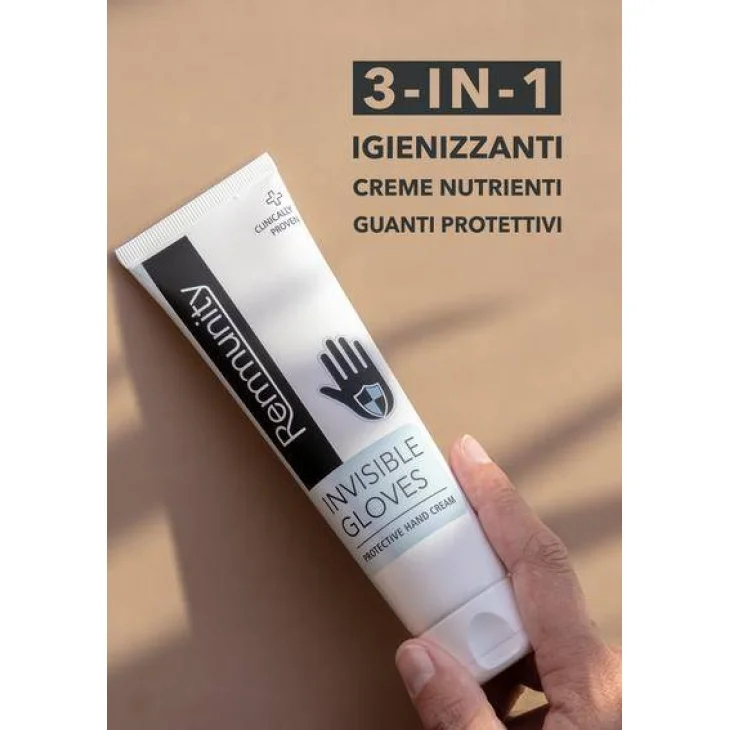 Remmunity Guanti Invisibili Crema Mani Protettiva 3in1 100 ml