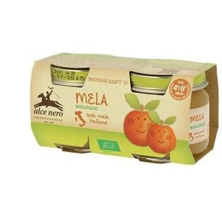 Alce Nero Baby Food Bio Omogeneizzato di Mela 2 x 80 g