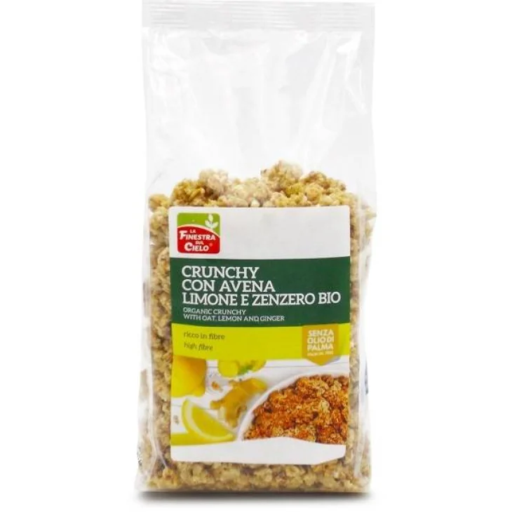 La Finestra sul Cielo Crunchy con Avena Limone e Zenzero 375 g