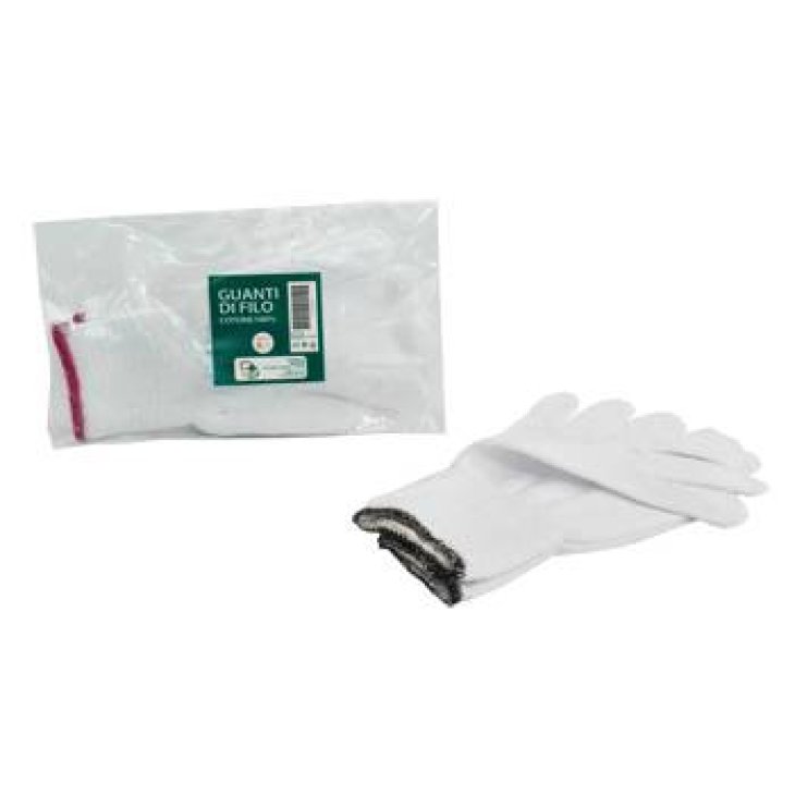 Guanto Di Filo Cotone 100% Bianco Per Allergie Dermatologiche 9 1 Paio