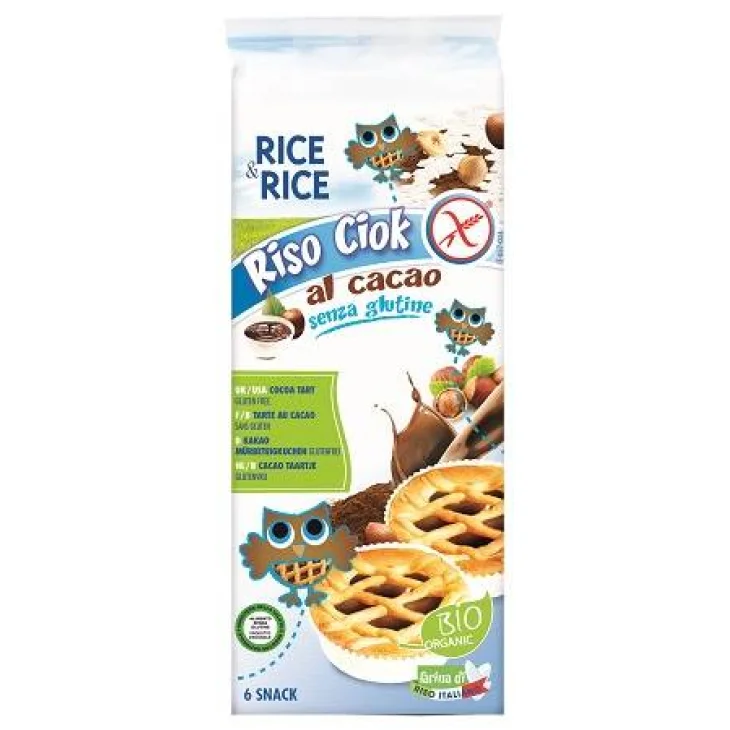 Rice&rice Riso Riso Ciok Crostatina al Cacao 6 x 33 g