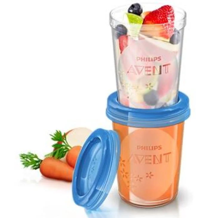 Avent Vasetti Via Coperchio 240 ml 5 Pezzi