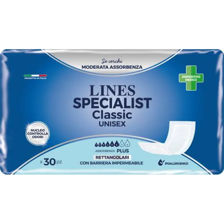 Lines Specialist Classic Pannolone rettangolare con barriera 30 Pezzi