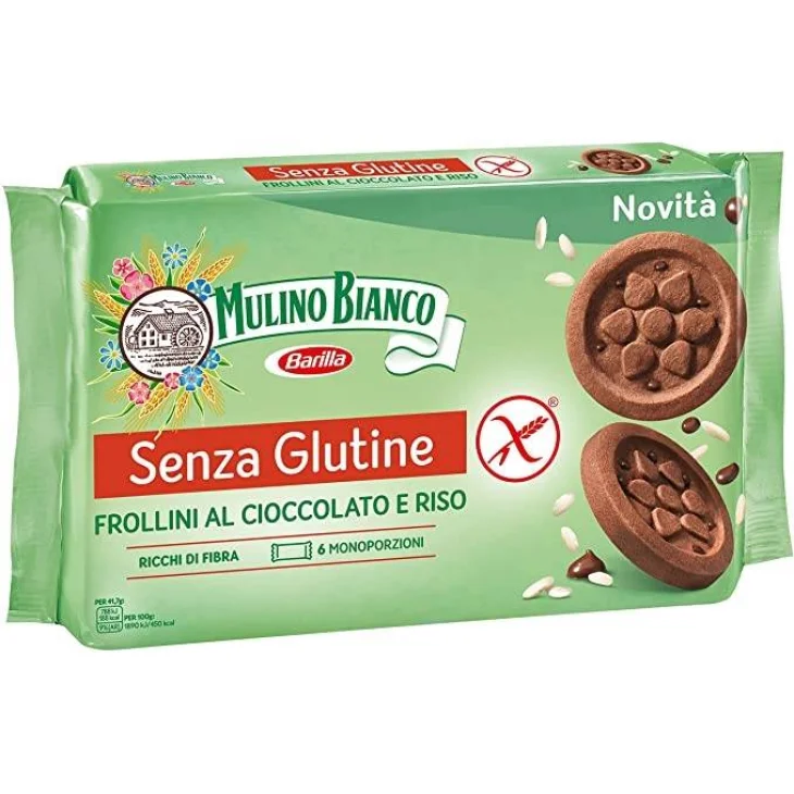 Mulino Bianco Frollini al cioccolato e riso senza glutine 6 monoporzioni x 41,66 g