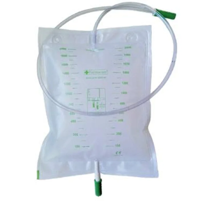 Farmacare Sacca Raccolta Urina da 2 Litri con Scarico Tubo 90 cm 10 Pezzi