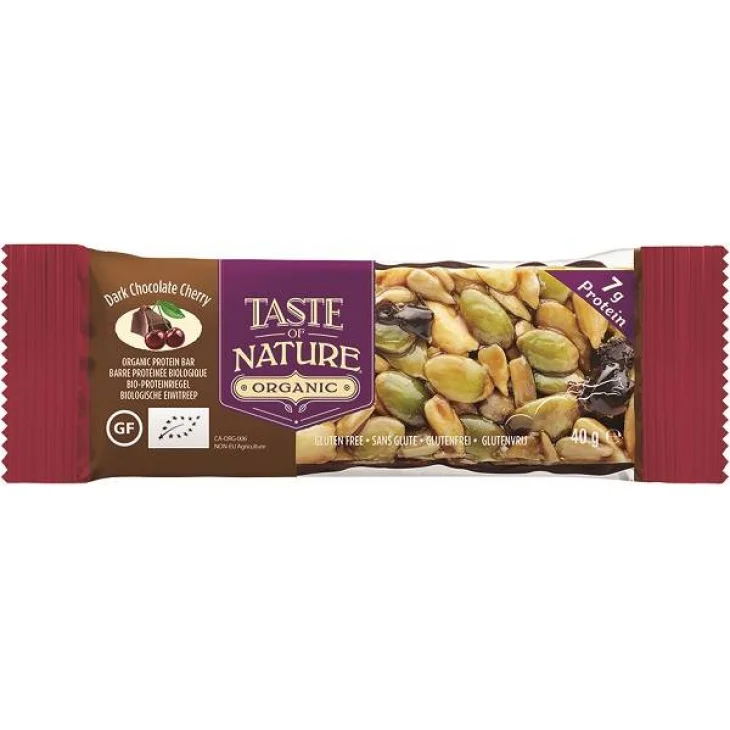 Taste Of Nature Barretta alla ciliegia con cioccolato fondente bio 40 g