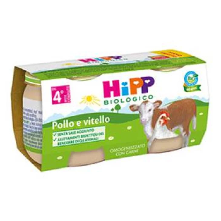 Hipp Bio Pollo Vitello Omogeneizzato 2 x 80 g